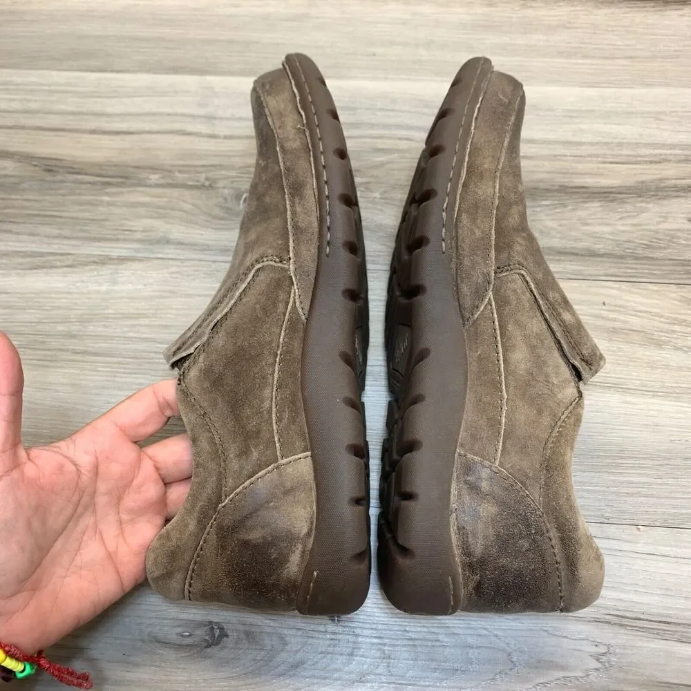 Born Loafer Mens 9.5 Brown Distressed Leather Nigel Slip On Comfort Hand Crafted